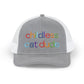 Childless Cat Dude Rainbow Embroidered Snapback Trucker Cap (10 Hat Colors)