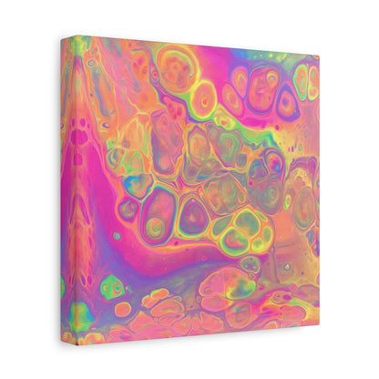 Bespattered Facade Fluid Art Abstract Painting Stretched Matte Canvas Art Prints | Multiple Sizes