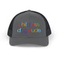 Childless Dog Dude Rainbow Embroidered Snapback Trucker Cap (10 Hat Colors)