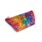 Bespattered Facade Rainbow Ink Dots Accessory Pouch With T-Bottom | 2 Sizes