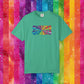 Bespattered Facade Rainbow Cheers Queers Colorful LGBTQ+ Pride Premium Unisex Comfort Colors Garment Dyed 100% Cotton T-Shirt