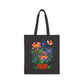 Bespattered Facade "We're All in this Together" Floral Canvas Tote Bag Reusable Carryall