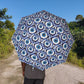 Evil Eye Foldable Umbrella — Compact Semi-Automatic Rain Parasol