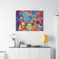 Bespattered Facade Fluid Art Abstract Painting Stretched Matte Canvas Art Prints | Multiple Sizes