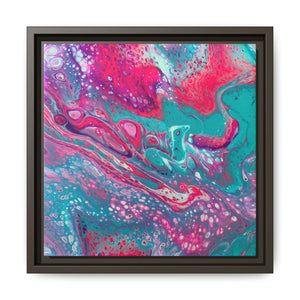 Bespattered Facade Fluid Art Abstract Painting Framed Canvas Art Print | 4 Frame Colors | Multiple Sizes