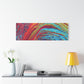 Bespattered Facade Rainbow Rings Stretched Matte Canvas Art Prints | Multiple Sizes