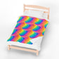 Bespattered Facade Windswept Rainbows Velveteen Plush Blanket | 3 Sizes