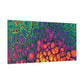 Bespattered Facade Neon Butterfly Stretched Matte Canvas Art Prints | Multiple Sizes