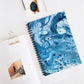 Bespattered Facade Beautiful Blues Spiral Notebook - Lined Pages