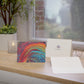 Bespattered Facade Rainbow Rings Greeting Cards | Sets of 1, 10, 30, or 50