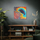 Bespattered Facade Fluid Art Abstract Painting Stretched Matte Canvas Art Prints | Multiple Sizes