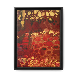 Bespattered Facade Fluid Art Abstract Painting Framed Canvas Art Print | 4 Frame Colors | Multiple Sizes