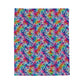 Bespattered Facade Neon Animal Print Velveteen Plush Blanket | 3 Sizes