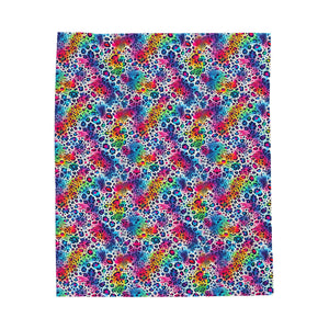 Bespattered Facade Neon Animal Print Velveteen Plush Blanket | 3 Sizes