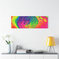 Bespattered Facade Fluid Art Abstract Painting Stretched Matte Canvas Art Prints | Multiple Sizes