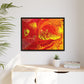 Bespattered Facade Flamin' Hot Framed Canvas Art Print | 3 Frame Colors | Multiple Sizes