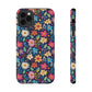 Bespattered Facade Colorful Flowers Impact-Resistant Case