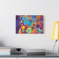 Bespattered Facade Fluid Art Abstract Painting Stretched Matte Canvas Art Prints | Multiple Sizes
