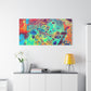 Bespattered Facade Rainbow Rings Stretched Matte Canvas Art Prints | Multiple Sizes