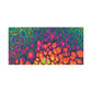 Bespattered Facade Neon Butterfly Stretched Matte Canvas Art Prints | Multiple Sizes