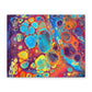 Bespattered Facade Fluid Art Abstract Painting Stretched Matte Canvas Art Prints | Multiple Sizes