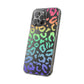 Bespattered Facade Bright Rainbow Leopard Clear Case