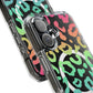 Bespattered Facade Bright Rainbow Leopard MagSafe Clear Impact Case