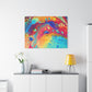 Bespattered Facade Rainbow Galaxy Stretched Matte Canvas Art Prints | Multiple Sizes