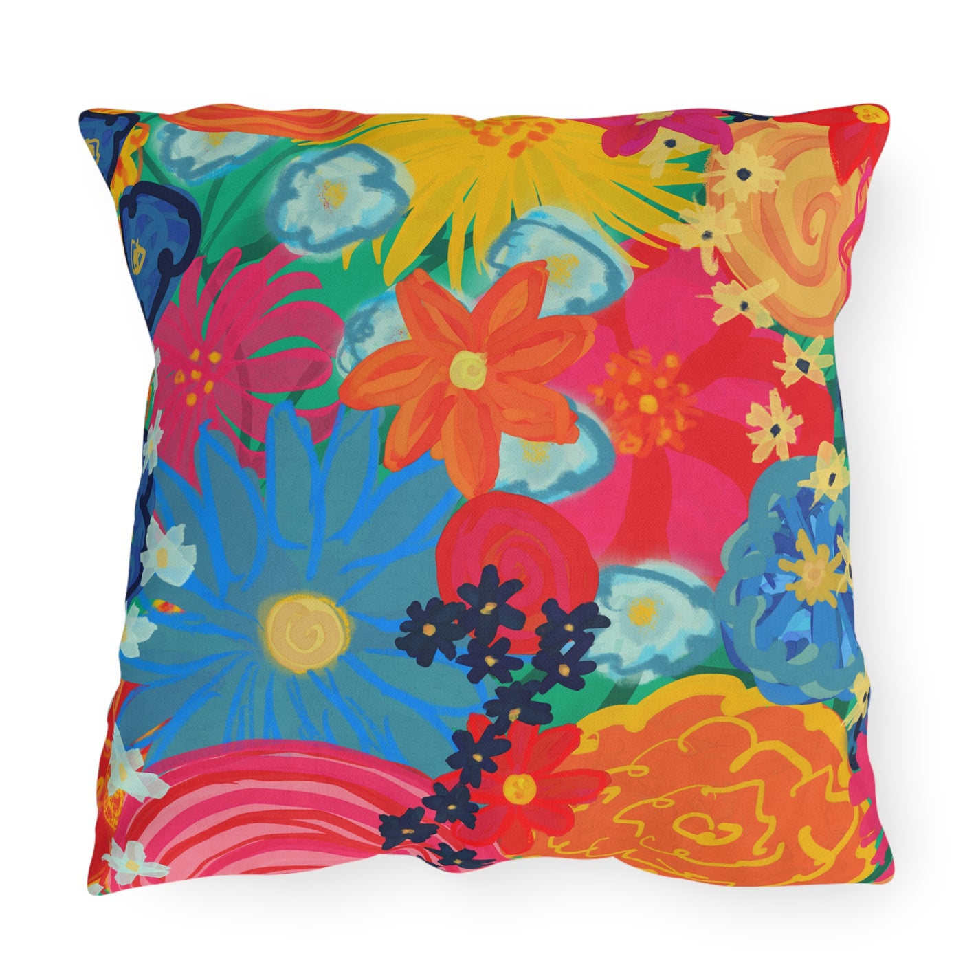Bespattered Facade Bold Florals UV-Resistant Outdoor Pillows | 4 Sizes
