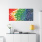 Bespattered Facade Rainbow Seaside Stretched Matte Canvas Art Prints | Multiple Sizes