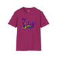 Bespattered Facade Neon "Easy Tiger" Colorful Unisex Softstyle T-Shirt