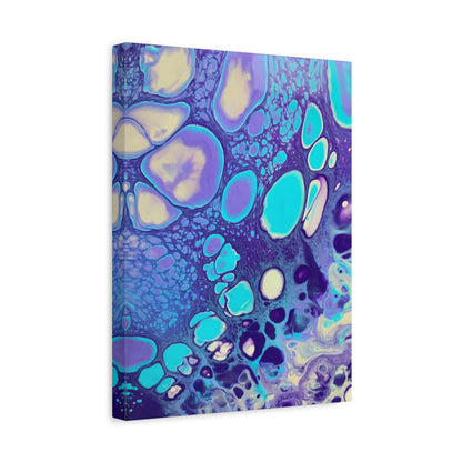 Bespattered Facade Fluid Art Abstract Painting Stretched Matte Canvas Art Prints | Multiple Sizes