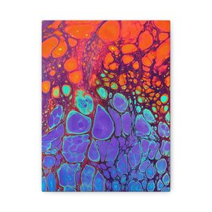 Bespattered Facade Fluid Art Abstract Painting Stretched Matte Canvas Art Prints | Multiple Sizes