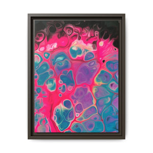 Bespattered Facade Fluid Art Abstract Painting Framed Canvas Art Print | 4 Frame Colors | Multiple Sizes