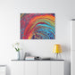 Bespattered Facade Rainbow Rings Stretched Matte Canvas Art Prints | Multiple Sizes