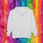 Bespattered Facade Rainbow Proud LGBTQ+ Pride Embroidered Full-Zip Hoodie
