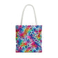 Bespattered Facade Neon Animal Print Eco-Friendly Carryall Tote Bag