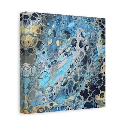 Bespattered Facade Fluid Art Abstract Painting Stretched Matte Canvas Art Prints | Multiple Sizes