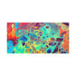 Bespattered Facade Rainbow Rings Stretched Matte Canvas Art Prints | Multiple Sizes