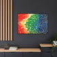 Bespattered Facade Rainbow Seaside Framed Canvas Art Print | 3 Frame Colors | Multiple Sizes