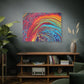 Bespattered Facade Rainbow Rings Stretched Matte Canvas Art Prints | Multiple Sizes