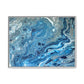 Bespattered Facade Blue Marble Framed Canvas Art Print | 3 Frame Colors | Multiple Sizes