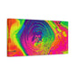 Bespattered Facade Fluid Art Abstract Painting Stretched Matte Canvas Art Prints | Multiple Sizes