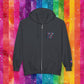 Bespattered Facade Protect the Dolls LGBTQ+ Pride Trans Support Embroidered Full-Zip Hoodie