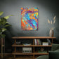 Bespattered Facade Fluid Art Abstract Painting Stretched Matte Canvas Art Prints | Multiple Sizes