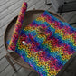 Bespattered Facade Rainbow Watercolor Leopard Wrapping Paper | Three Sizes | Glossy or Matte