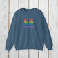 Bespattered Facade "All the Colors" Rainbow Block Embroidered Crewneck Sweatshirt