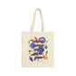 Bespattered Facade "Strong Women Scare Weak Men" Floral Canvas Tote Bag Reusable Carryall