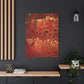 Bespattered Facade Fluid Art Abstract Painting Stretched Matte Canvas Art Prints | Multiple Sizes