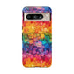 Bespattered Facade Rainbow Ink Circles Tough Case